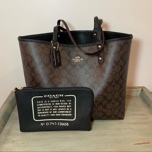 Coach Reversible Tote Brown/Black
